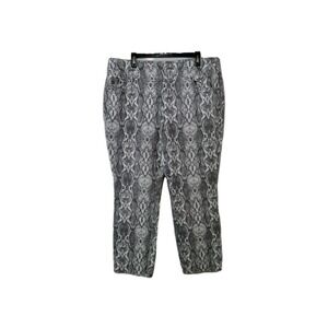 Belle Kim Gravel Snakeskin Pull On‎ Pants Sz 22W Multi Gray Skinny Leg Comfort